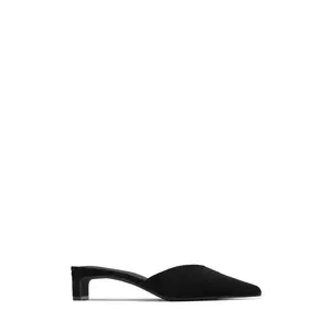 Danielle Mid Heel Mule Pumps - Black