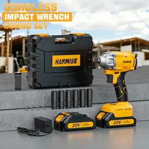 Impact Wrench Set, Automotive Repair Tool, Cordless Impact Wrench with Rechargeable Battery, Socket Combination, Suitable for Automotive Repair, Construction Engineering, and Home Emergency Use
