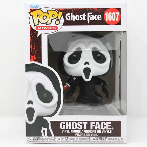 Funko Pop! Movies: Horror Ghost Face #1607 Authentic Vinyl Figurine - 4.5" Shelf-Fit Horror Legend, TV or Movie Character Collectible Figure Ornament, Ghostface Mask Bobblehead Statue