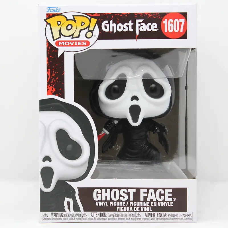 Funko Pop! Movies: Horror Ghost Face #1607 Authentic Vinyl Figurine - 4.5" Shelf-Fit Horror Legend, TV or Movie Character Collectible Figure Ornament, Ghostface Mask Bobblehead Statue