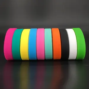 (Random Default Gift) Silicone Wristband Plain No Words Divided into Teams Identification Wristband Luminous Children's Handmade Wristband Bracelet