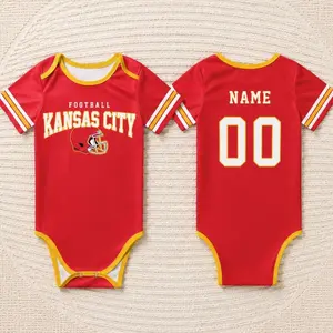 Personalized baby onesies Kansas City, Customizable name and number soccer baby onesies, Match day outfits, Sports fan baby gifts.