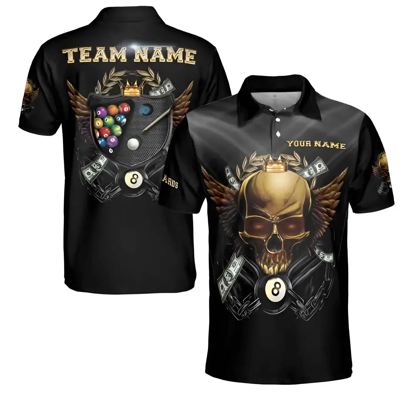 Legendary Billiards Team 3D Polo Shirt - Stylish, Classy & Powerful