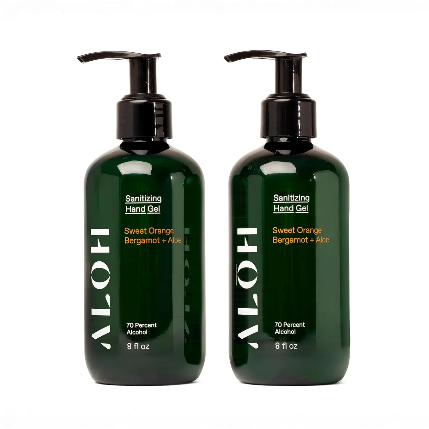 ALOH Antibacterial Hand Sanitizer Gel 2-Pack - Sweet Orange Bergamot Scented, 99.9% Germ Protection, Smooth, Glycerin-Infused, Lightweight (Beauty & Personal Care)