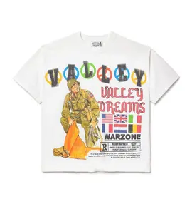 Vale Forever Warzone Tee White,  Graphic Tee, Gothic Y2K Streetwear Oversized T-Shirt, Black Unisex Cotton Top 2026