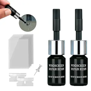 2026 New Windshield Crack Repair Kit, 2 Bottles Nano Glass Crack Repair Liquid Quick Windshield Repair for Chips and Cracks, Bulls-Eye and Star-Shaped Crack