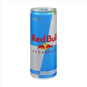 5x Red Bull Sugar Free - Energy Drink Beverage Caffeinated Sparkling Liquid Focus Hydration Electrolytes Pre Workout Performance Vitality Fitness Multipack Wholesale Lot Bundle Refreshing Zero Calorie Low Carb Diet 8.4oz 5ct Pack