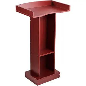 VEVOR Acrylic Podium, 47 Acrylic Podium Stand with Wide Reading Surface Storage Shelf, Floor - Standing Clear Pulpits Acrylic for Church Office School, BlackVEVOR Super Brand Day