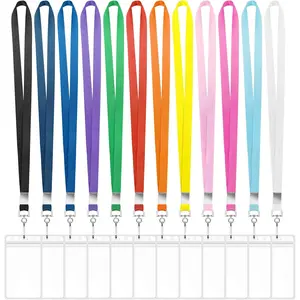 12 Pack Lanyards for ID Badges Cruise Lanyard for Ship Cards with  ID Badge Holder Cruise Essentials 2026 (12 Colors)