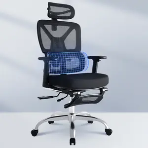 【TikTokShopBlackFriday】FLEXISPOT ErgoX  Foam Premium Ergonomic Office Chair with Footrest, Adjustable 3D Armrests, Dynamic Lumbar Support, Recline & Tilt Function, Mesh or Foam Seat, Adjustable Height & Seat Depth for Home and Office