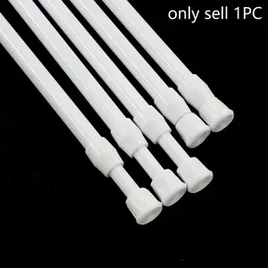 1pc No-Drill Multi-Functional Extendable Rod, Strong Spring, Curtain Rod, Shower Curtain Rod, Clothesline Pole, Door Curtain Holder, Tension Pole, Shower Rods