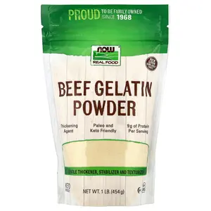 NOW Foods Real Food, Beef Gelatin Powder, 1 lb (454 g) NOW Foods Real Food, Beef Gelatin Powder, 1 lb (454 g)