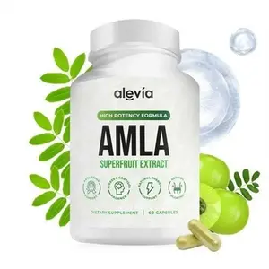 3x Alevia Organic Amla Capsules - 1000mg Indian Gooseberry Natural Fruit Dietary Vitamin Antioxidant Supplement