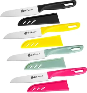 BYkooc 8-Piece Paring & Peeling Knife Set – Ultra Sharp German Steel Vegetable & Fruit Knives with Protective Sheaths