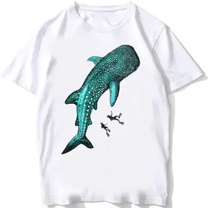 Whale Shark Anatomy Biology T-shirt Unisex Women Hip Hop Casual T Shirts Women Beach Diving White Tshirt Vintage women Tees
