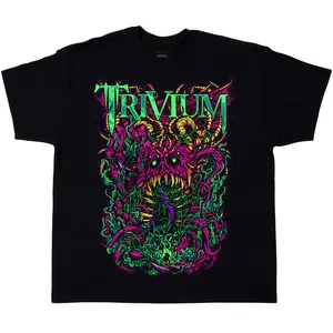 Trivium Black T-Shir Heavy Metal Band Tour Shirt