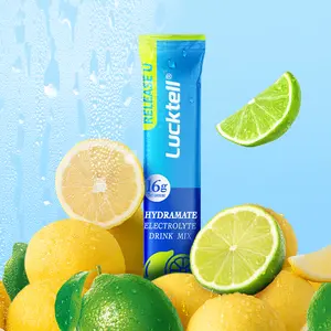 LUCKTELL Electrolyte Drink Mix Hydration Powder - 10 Sticks, Lemonade Flavor, Dairy-Free Energy Supplement for US Health & Fitness, Contains Mg & Vitamins