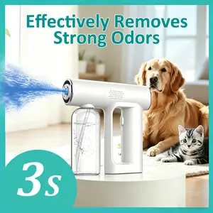 Pet Electric Deodorizer 3S Odor Neutralization Spray with Probiotics & Bio Enzymes, Eliminates Urine Smells, Safe for Cats and Dogs, Antibacterial & Anti-Mite