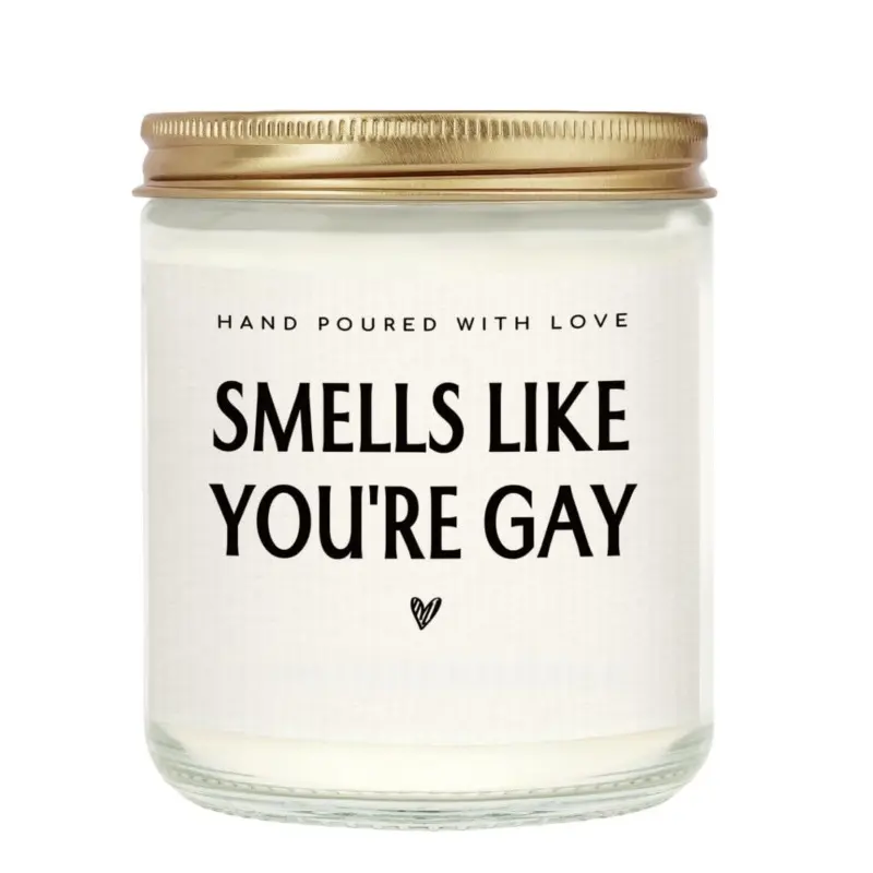 Gay Gifts - Smells Like You’re Gay Candle, Gay Gifts for Boyfriend Men Friend Brother, Funny Birthday Handmade Lavender Scented Gay Candle Gifts, Handcrafted Candle, Scented Candles