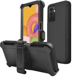 Rugged Defender Case for Samsung Galaxy A14 5G Shockproof Heavyduty Protection Case With Belt Clip