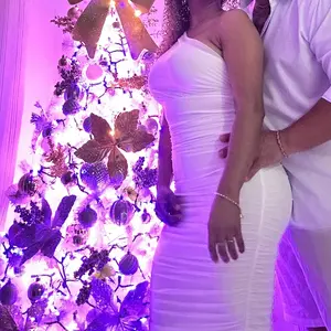 OYS Women's Sexy Bodycon One Shoulder Sleeveless Ruched Midi Club Party Dress Formal Womenswear