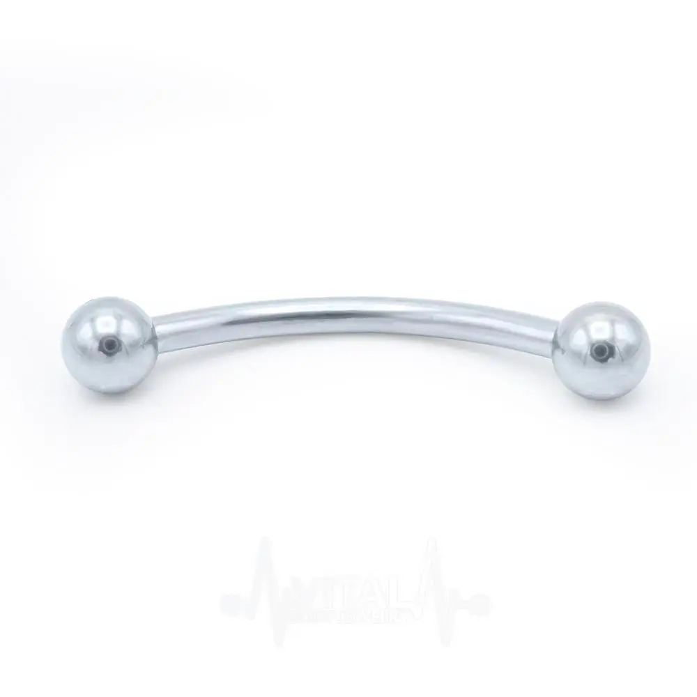 16G Surgical Steel Eyebrow Ring - Curved Design with Ball Ends