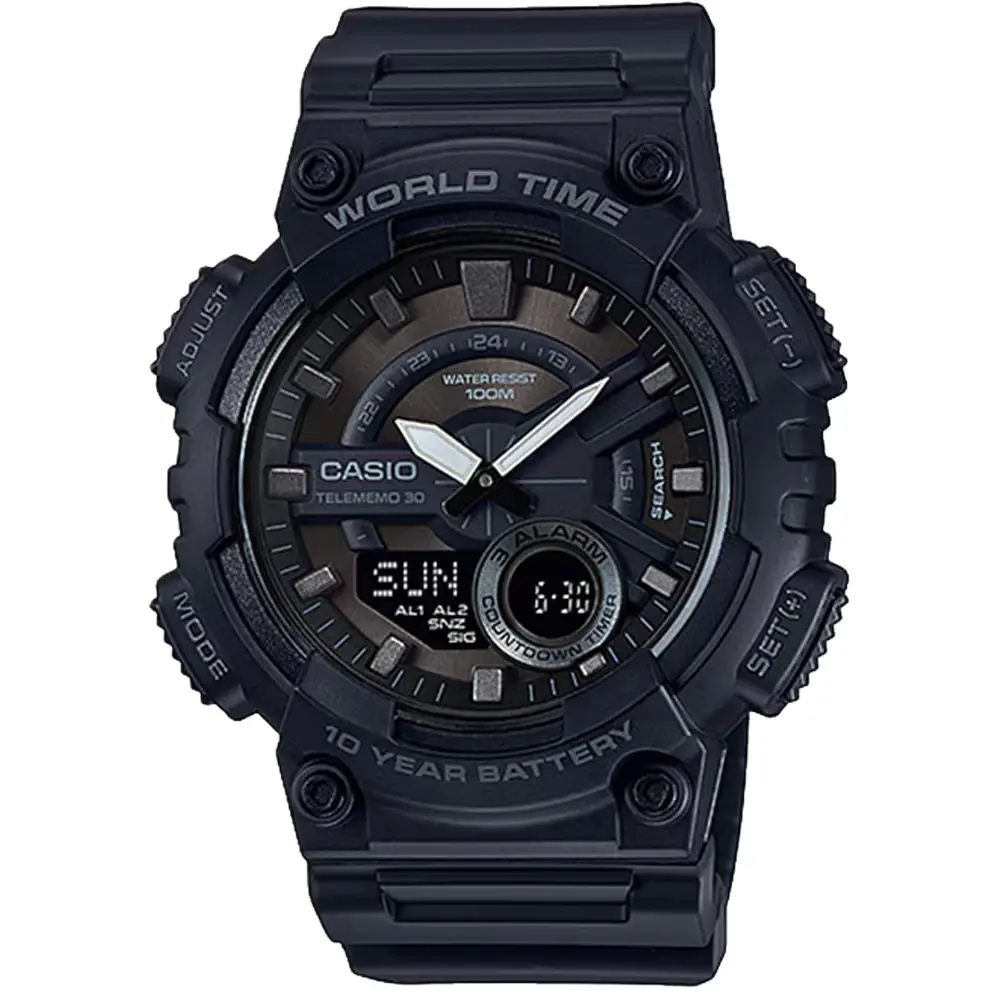 Casio Men’s Stealth Black Analog-Digital Watch - AEQ-110W-1BV