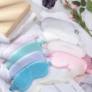 16Pcs Sleep Mask 7.87 x 3.62 Inch Silk Eye Cover Soft Satin Blindfold Elastic Strap Night Eyeshade Travel Nap for Women Men - Home Improvement.