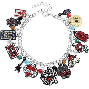 Stranger TV Bracelet, Movie Theme Bangle, Halloween Role Play Fashion Jewelry, Movie Themed Jewelry, Teenager and Adult Gift, Stylish Accessory