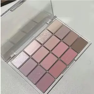 16 Color Matte Eyeshadow Palette in Cherry Blossom, Low Saturation Shades, Long-Lasting and Blendable for Daily Everyday Use, Makeup Palette, Eye Shadow Palettes