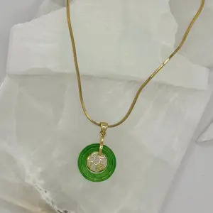GOOD FORTUNE GREEN JADE MINI necklace