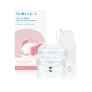 Frida Mom Nursing Pillow Back + Belly Warmers - Reusable Click-to-Heat Relief with 2 Heat Packs for Postpartum Uterine Pain & C-Section Soreness