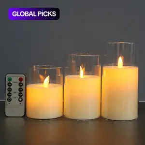 LED Electronic Candle Lights, Battery-Operated Remote-Controlled LED Candle Set for Home, Wedding and Party Decor Indoor Decorative Light #TOP PICKS