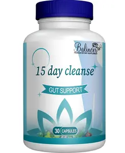 15 Day Cleanse, Gut and Colon Support, Advanced 15 Day Gut Cleanse Detox for Women & Men with Senna, Cascara Sagrada & Psyllium Husk, Non-GMO, 30 Capsules