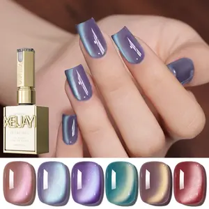 【LIVE】6PCS*15ML Ultra Bright Aurora Cat's Eye 6 Color Gel Nail Polish Popular Fashion Salon Art Cat's Eye Gel Nail Polish Shiny and Colorful Female Gift Nail DIY