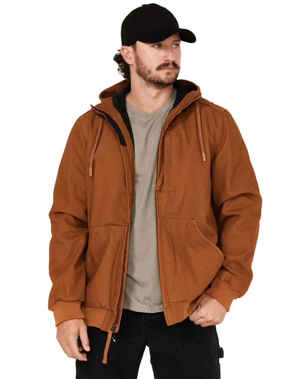 Hawx Men's Men'S Wolcott Hooded Bomber Jacket - Hxfa24o15-Rucop