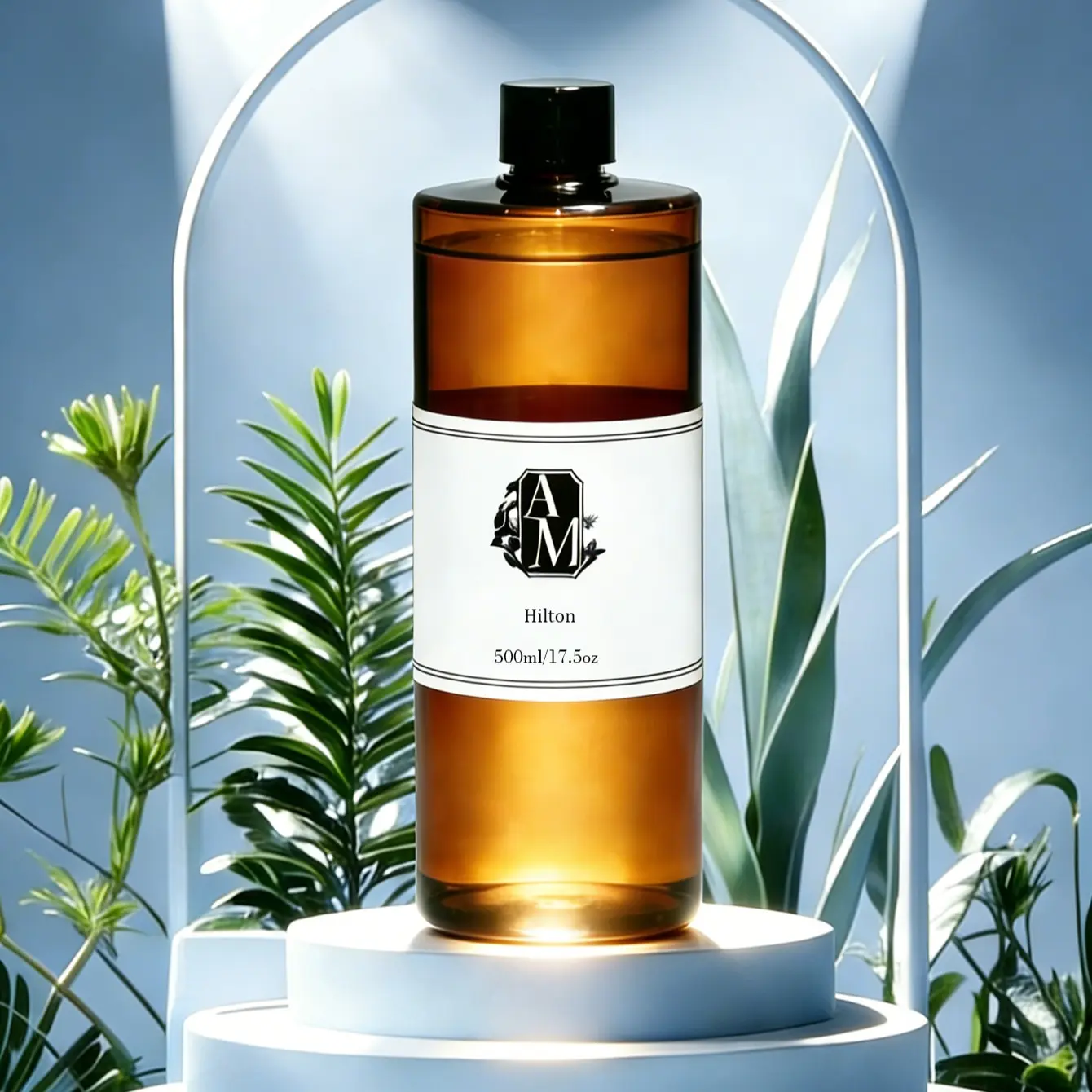 Hilton 500ML Aromatherapy Essential Oil, Aromatherapy Oils, Hotel Diffuser Oil, Premium Diffuser Oils, No Fire Scented Liquid for Wicks, Hotel Luxury Fragrance Stick, Hotel Scents, Home Fragrances, Household Fragrance, Long-Lasting Scent, Bottle
