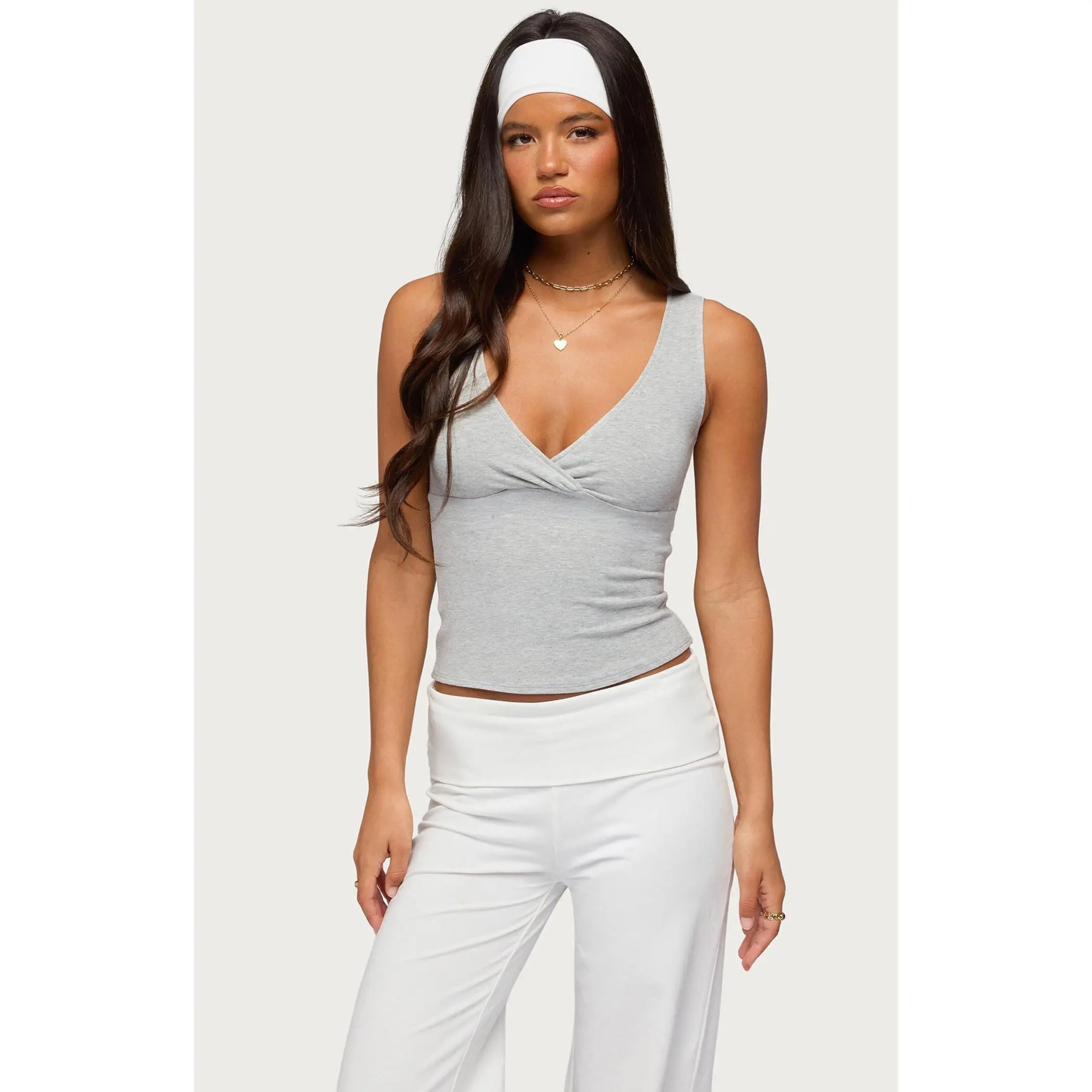 Edikted Women's Lalisa Ribbed V-Neck Tank Top