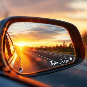 【Summer Survivals】JOYTUTUS 7 Pacs Trust in God Automotive Vinyl Decals - Christian Religion Car Stickers, Auto Accessories, Car Decor, Ideal Christian Gift for Rearview Mirror