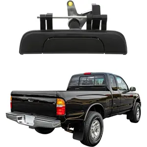 STANDARD GOODS Tailgate Door Handle, Compatible with 1995-2004 Toyota Tacoma Pickup, Exterior Rear Textured, Replace #   6909035010 TO1915102 Tail gate Outside Liftgate Lock Latch Loud Dual Air Horn Kit