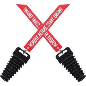 1.07"-1.85" Muffler Exhaust Wash Plug 2 Pack Rubber Exhaust Silencer for Motorcycle Dirt Bike 2 & 4 Stroke With Remove Before Start Streamer