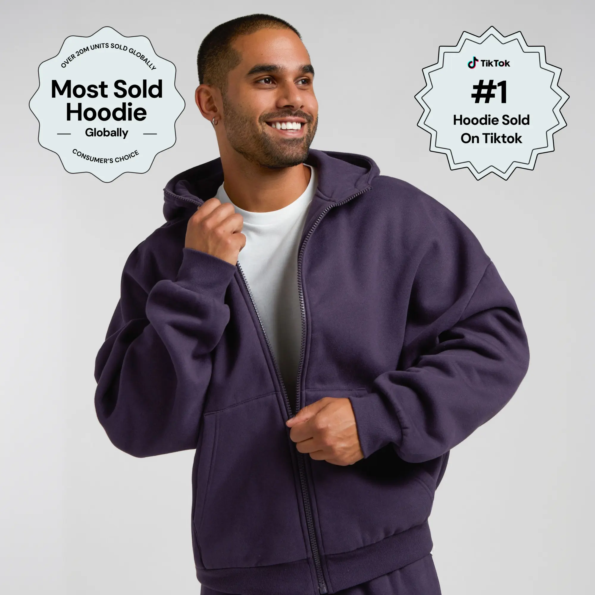 Comfrt | Cloud Zip Hoodie - Mega | Soft Mega Oversized Zip Up Hoodie For Men & Women