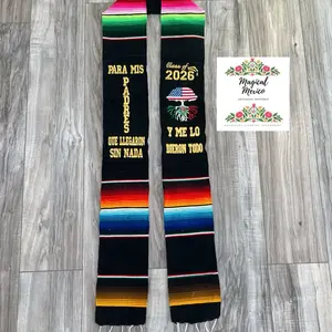 Class of 2026 Mexican- American serape sash / Mexican grad stole/ serape graduation stole / Para mis padres  Estola de graduacion