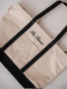 BARRE Embroidered Canvas Tote Bag