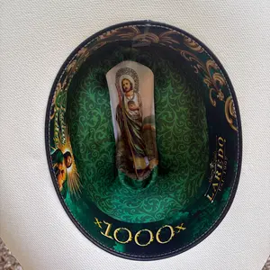 Sombrero 1000x Edition San Judas, Estilo Sinaloa Lightweight Comfortable Palm Hat Fedora Style Western Touch Ideal for Hot Weather Casual Mexican Style