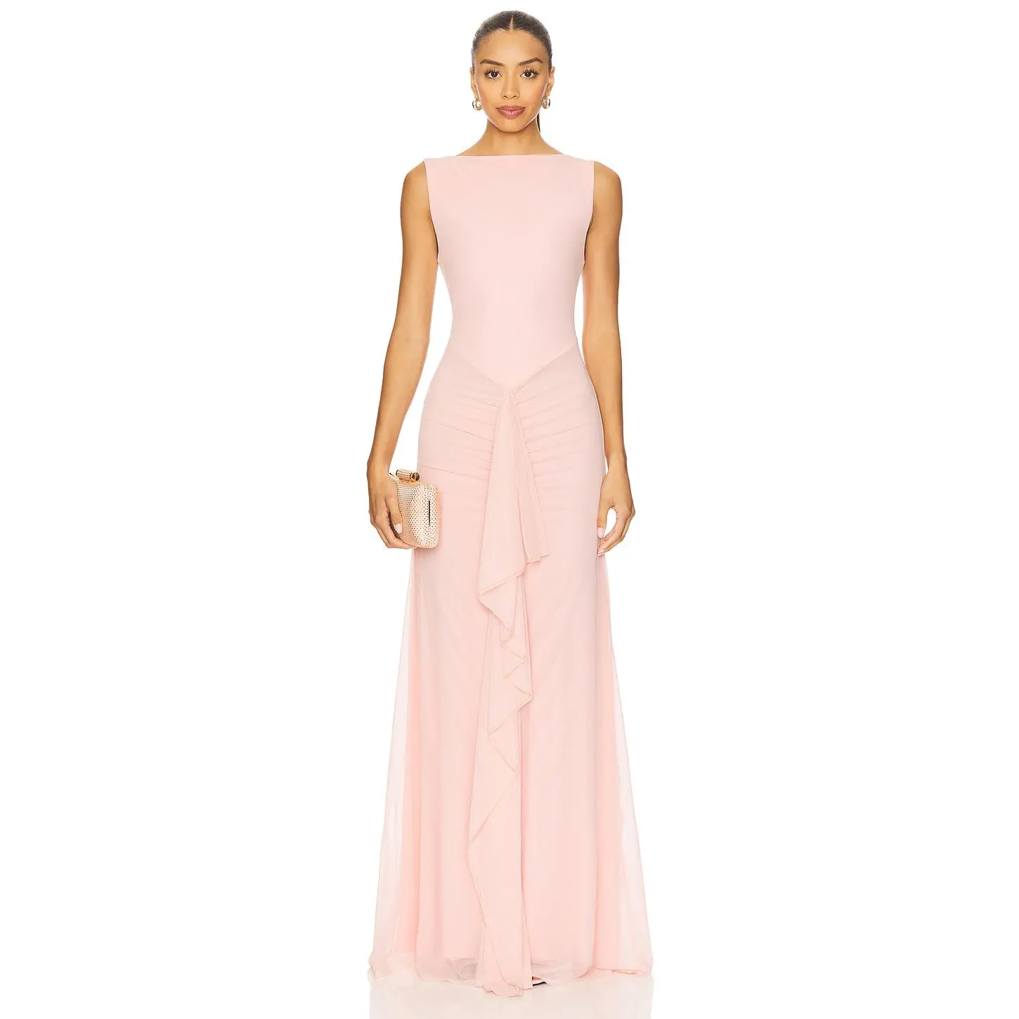 Lovers and Friends Ellie Maxi Dress in Baby Pink