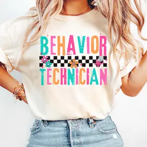 Retro RBT Shirt Registered Behavior Technician shirt Behavior Tech Shirts, ABA Therapist gift Comfort Colors  aba tshirts Cotton Knit
