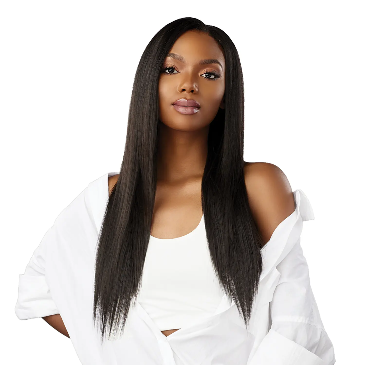CURLS KINKS&CO Straight Weave Synthetic Hair Extension Bundles, 3X Multi-Pack, Heat Safe up to 400°F, Thick Density for Fuller Hair, User-Friendly Synthetic Extensions