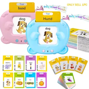 German and English Talking Flash Cards for Boys and Girls, Bilingual Voice Training Tool Educational ABC Learn to Talk Common Words Flashcards, with 224 Sight Words Birthday Gift, Flashcards Learning Alphabet, Bilingual Instruction Cards
