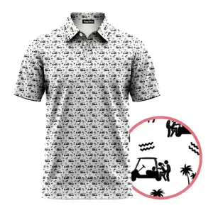 Funny Caddie Patten Golf Polo Shirt Short Sleeve Outdoors Gift for Men Print Classic